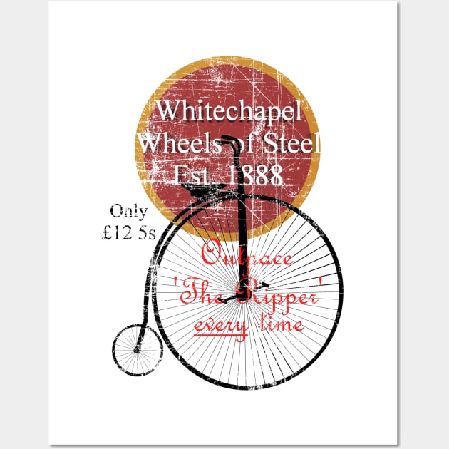 Whitechapel Wheels of Steel Bicycle Shop Wall Art by Sifs Store